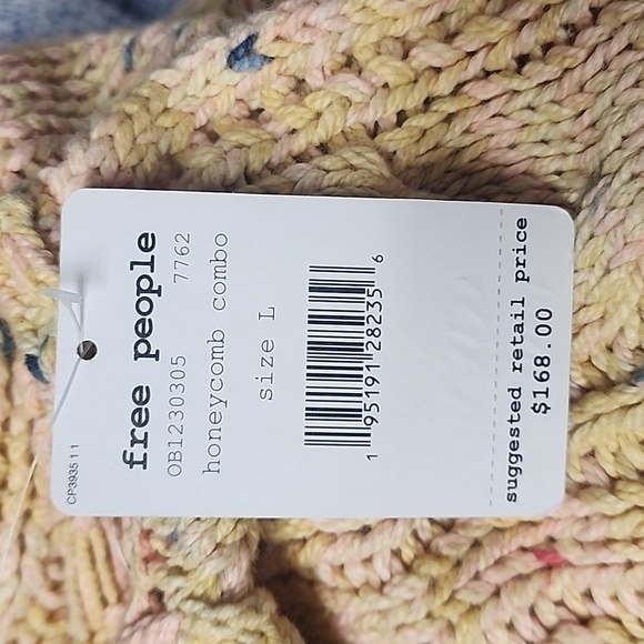 🍁NWT! Free People Honeycomb Combo Sweater Size Large Perfect for Fall! - Picture 4 of 6